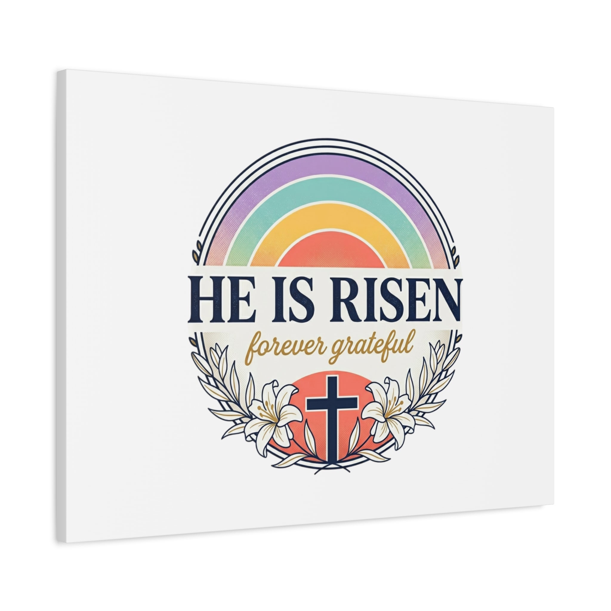 He Is Risen Canvas, Christian Easter Wall Art | Resurrection, Faith Decor