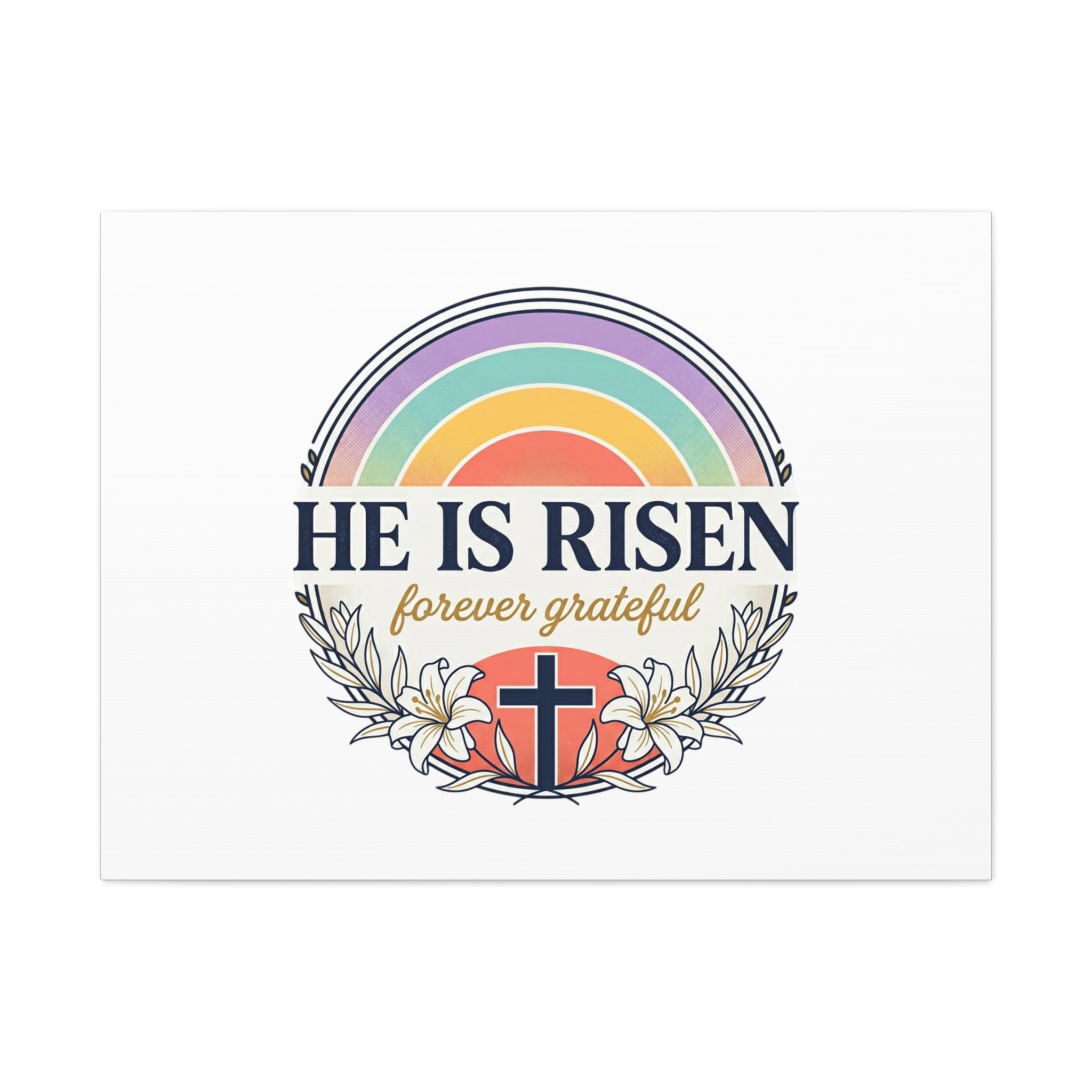 He Is Risen Canvas, Christian Easter Wall Art | Resurrection, Faith Decor