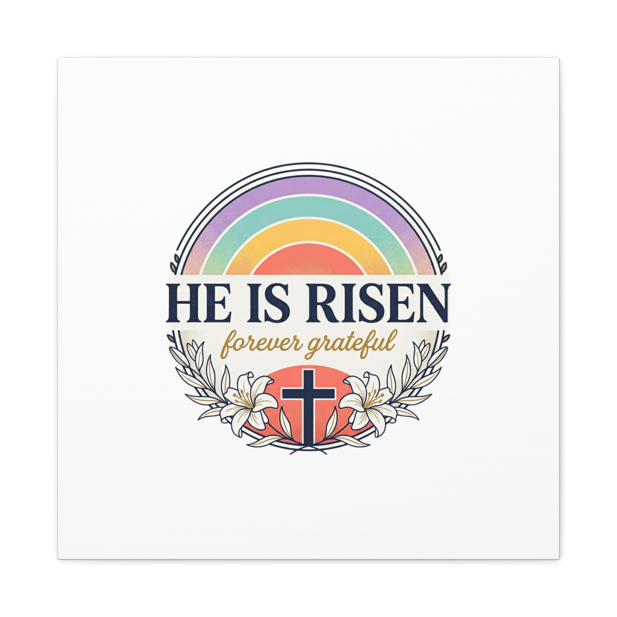 He Is Risen Canvas, Christian Easter Wall Art | Resurrection, Faith Decor