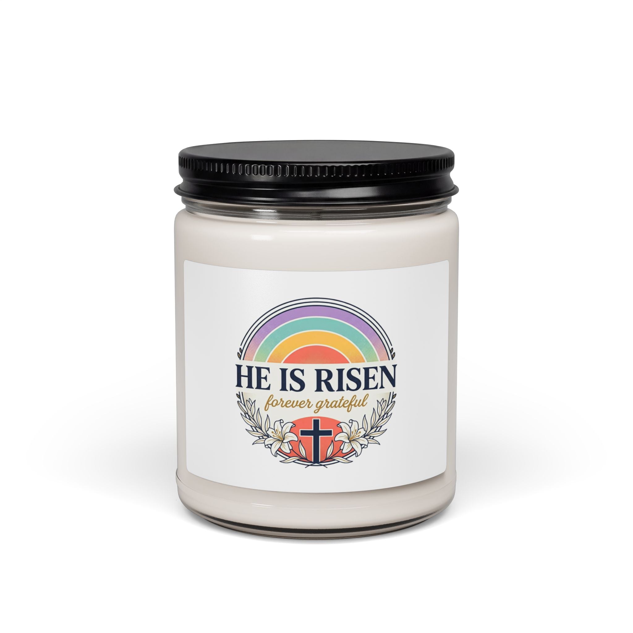 He Is Risen Soy Candle, Christian Easter, Resurrection Faith Candle